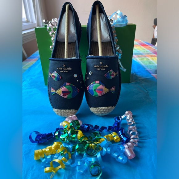 🐠 KATE SPADE AQUA FISH ESPADRILLES 🐠 NWT 🐠 - Picture 1 of 16